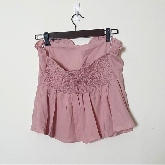 Shein Pink Ruffle Keyhole Tube Top - Picture 3 of 3